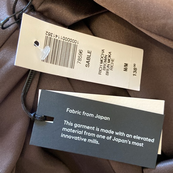 Gorgeous Babaton Sable Button-Up Blouse in Rich Mocha Brown. Size Medium. NWT - Picture 11 of 11